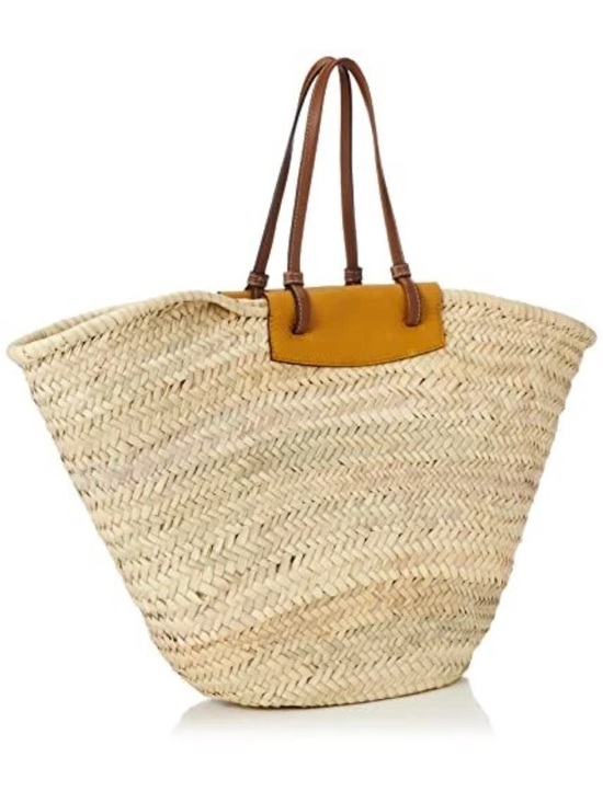 Furla Handbags - NWOT Furla Straw Tote Bag with Tan Leather Accents